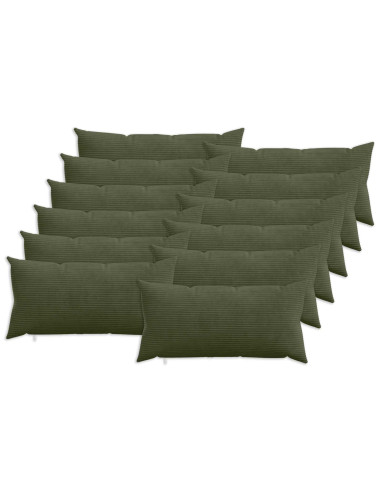Federa 12 pcs HEERLEN Verde 40 x 80 cm corduroy