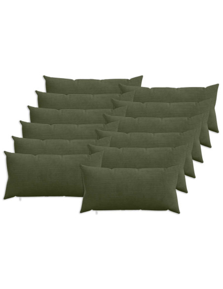Federa 12 pcs HEERLEN Verde 40 x 80 cm corduroy
