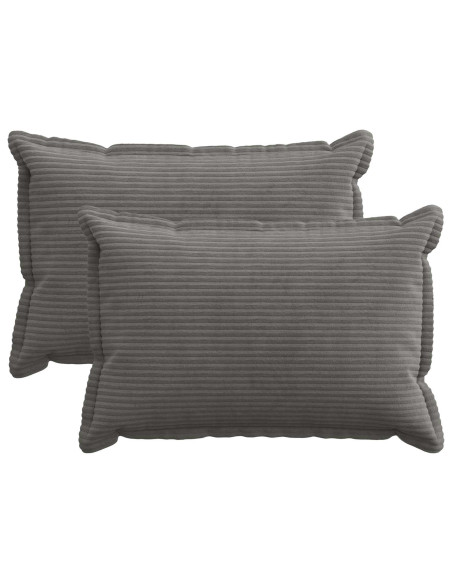 Federa 2 pz HOUTEN Grigio Scuro 50 x 75 cm corduroy