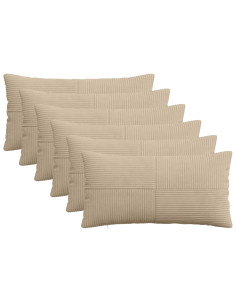 Federa 6 pcs ALMELO Tortora 40 x 70 cm corduroy