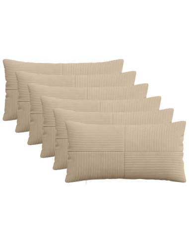 Federa 6 pcs ALMELO Tortora 40 x 70 cm corduroy