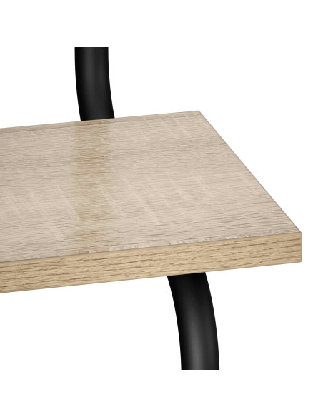 Mensola a muro a 2 livelli Rovere Sonoma 40 x 24,5 x 61 cm