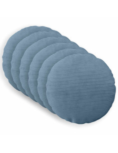 Federa 6 pcs HEERLEN Blu Ø 40 cm corduroy