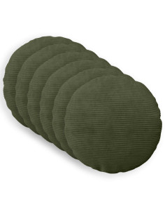 Federa 6 pcs HEERLEN Verde Ø 40 cm corduroy