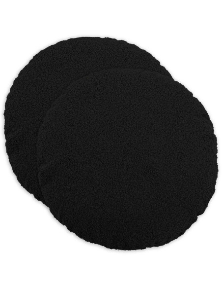 Federa 2 pcs HEERLEN Nero Ø 40 cm Bouclé
