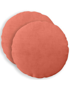 Federa 2 pcs HEERLEN Rosso Arancio Ø 50 cm corduroy