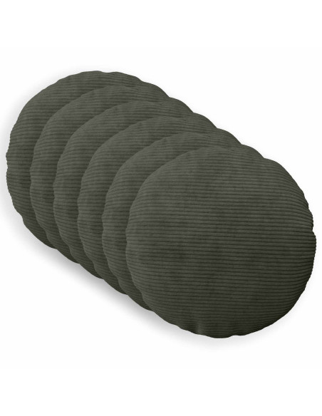 Federa 6 pcs HEERLEN Antracite Ø 50 cm corduroy