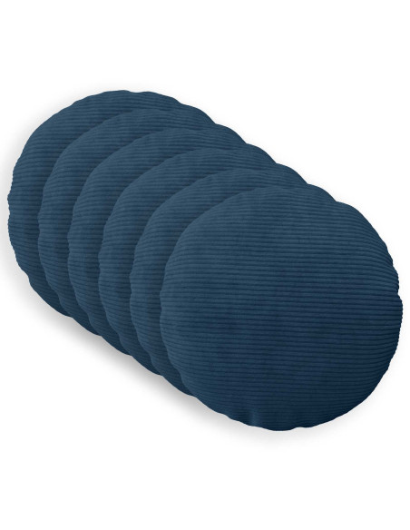 Federa 6 pz HEERLEN Blu navy Ø 50 cm corduroy