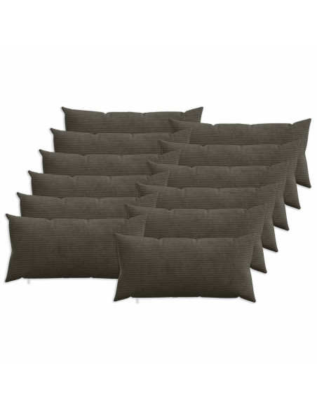Federa 12 pcs HEERLEN Antracite 40 x 80 cm corduroy