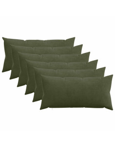 Federa 6 pcs HEERLEN Verde 40 x 80 cm corduroy