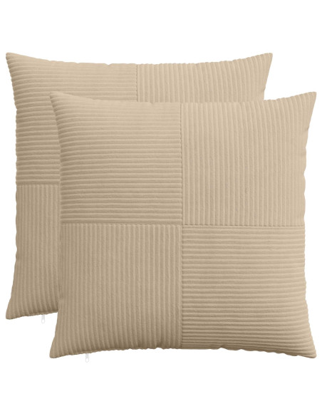 Federa 2 pcs ALMELO Tortora 55 x 55 cm corduroy