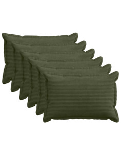 Federa 6 pz HOUTEN Verde 50 x 80 cm corduroy