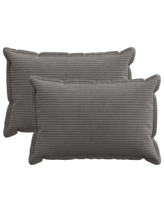 Federa 2 pz HOUTEN Grigio Scuro 40 x 60 cm corduroy