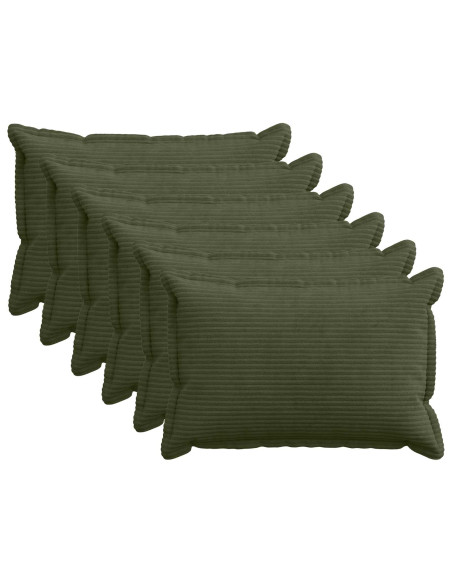 Federa 6 pz HOUTEN Verde 40 x 60 cm corduroy
