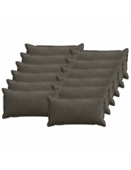 Federa 12 pz HOUTEN Antracite 40 x 80 cm corduroy