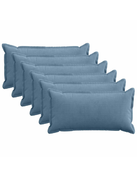 Federa 6 pz HOUTEN Blu 40 x 80 cm corduroy