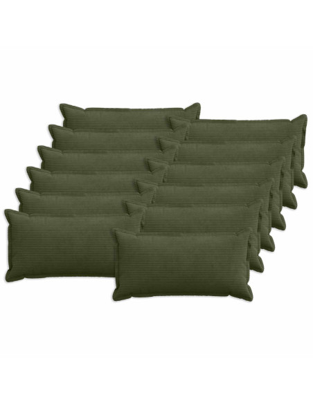 Federa 12 pz HOUTEN Verde 40 x 80 cm corduroy