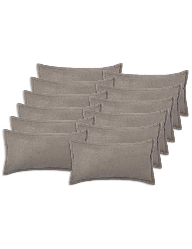 Federa 12 pcs HOUTEN Grigio Chiaro 40 x 80 cm Bouclé
