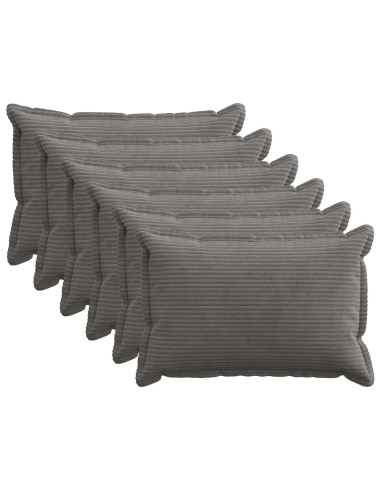 Federa 6 pz HOUTEN Grigio Scuro 50 x 75 cm corduroy