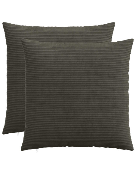 Federa 2 pcs HEERLEN Antracite 60 x 60 cm corduroy