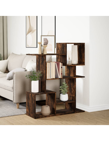 Libreria Divisorio Rovere Fumo 92x29x112 cm in Truciolato