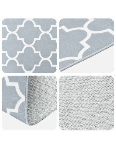 Runner Tappeto ORIZ 1150 gsm Grigio e Bianco