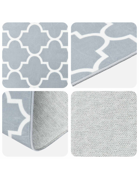 Runner Tappeto ORIZ 1150 gsm Grigio e Bianco