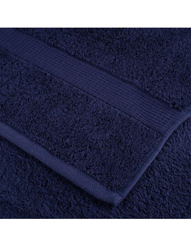 Asciugamani da bagno Premium SOLUND 2 pz Blu navy 100x150 cm 600 g/m²