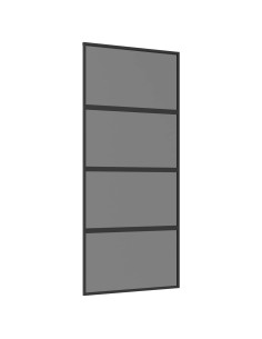 Porta scorrevole 90 x 205 cm Vetro Temperato e Alluminio 2