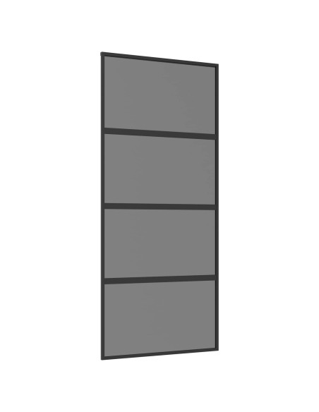 Porta scorrevole 90 x 205 cm Vetro Temperato e Alluminio