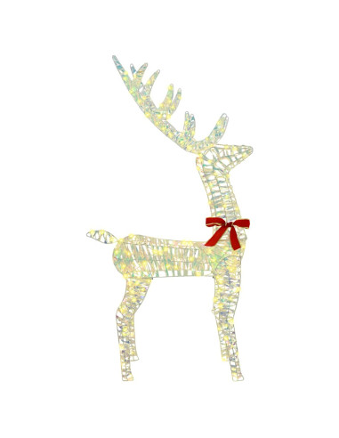Renna 3D 140 LED Bianco caldo 128 cm PET