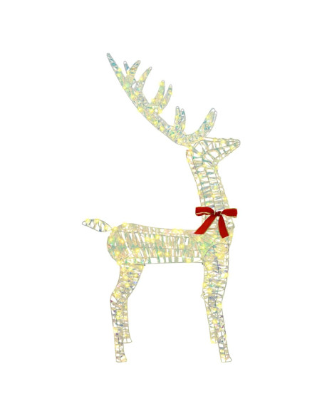Renna 3D 140 LED Bianco caldo 128 cm PET