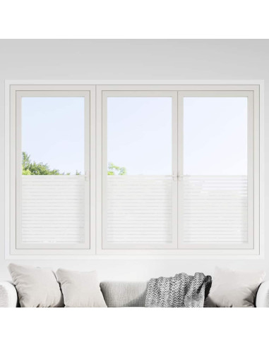 Pellicole per Finestre Smerigliate 4pz Motivo a Righe in PVC