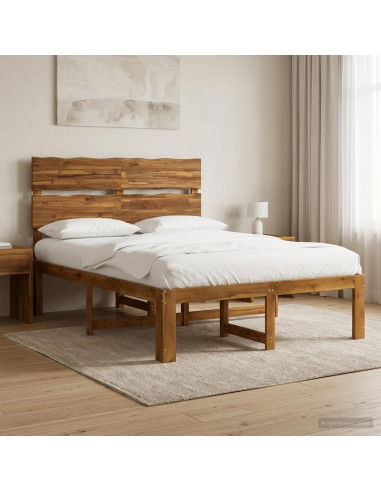 Letto matrimoniale con testiera ROSTOCK Naturale 137 x 190 cm