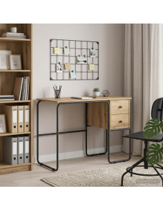 Scrivania con Spazio di Archiviazione Rovere Artigianale