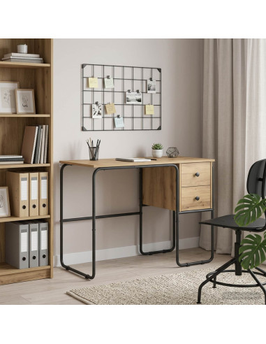 Scrivania con Spazio di Archiviazione Rovere Artigianale