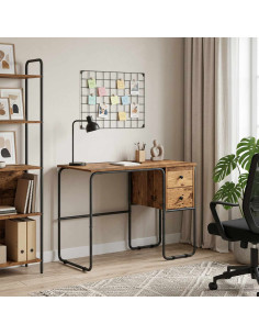 Scrivania con Spazio di Archiviazione Legno di quercia
