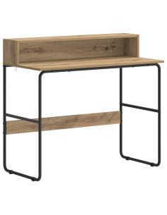 Scrivania con Spazio di Archiviazione Rovere Artigianale 2