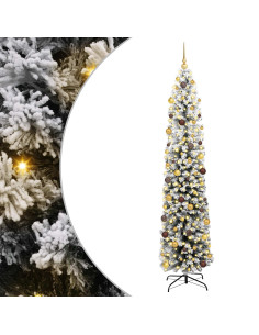 Albero di Natale artificiale con 300 LED Verde 240 cm 2