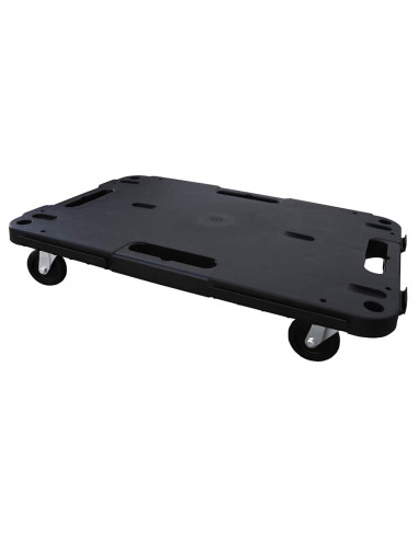 Pedana con Ruote Nera 58x38x12 cm in PP