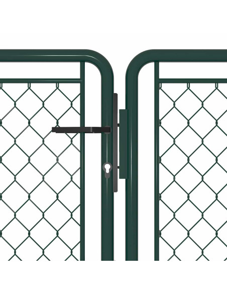 Cancello da Giardino in Acciaio 400x75 cm Verde