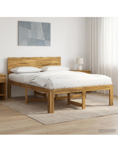 Letto matrimoniale con testiera ROSTOCK Bianco 140 x 200 cm