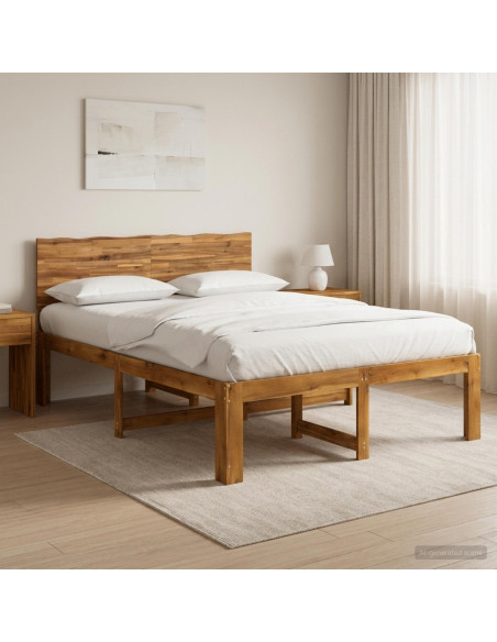 Letto matrimoniale con testiera ROSTOCK Naturale 160 x 200 cm