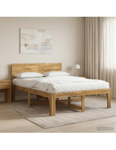Letto matrimoniale con testiera ROSTOCK Bianco 160 x 200 cm