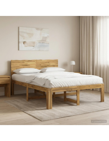 Letto matrimoniale con testiera ROSTOCK Bianco 160 x 200 cm