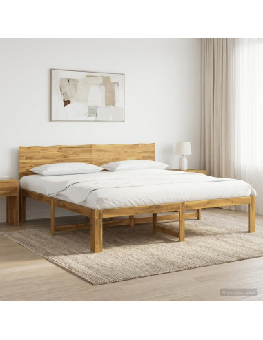 Letto matrimoniale con testiera ROSTOCK Bianco 180 x 200 cm