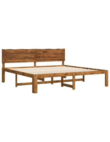 Letto matrimoniale con testiera ROSTOCK Naturale 200 x 200 cm