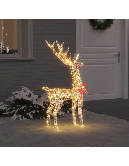 Renna 3D 140 LED Bianco caldo 128 cm PET
