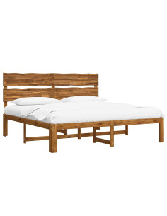 Letto matrimoniale con testiera ROSTOCK Naturale 200 x 200 cm 2
