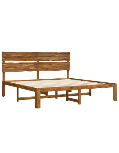 Letto matrimoniale con testiera ROSTOCK Naturale 200 x 200 cm